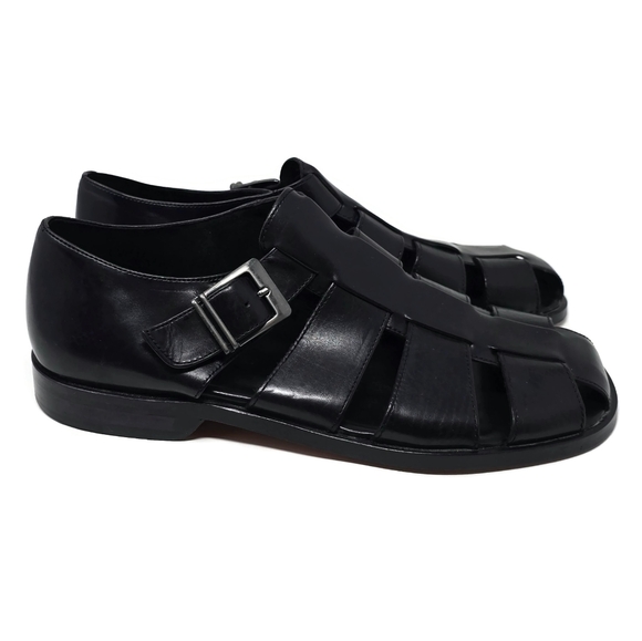 Men\'s Black Leather Sandals main image 9